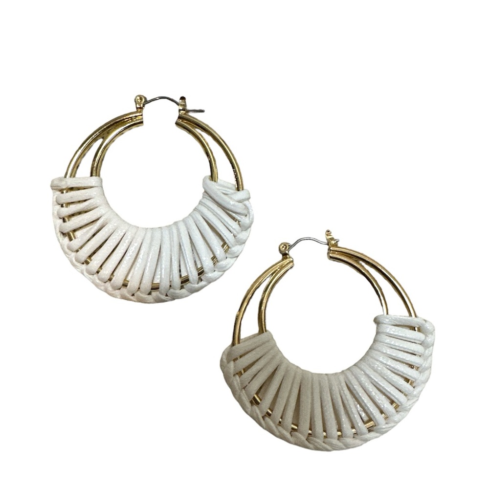PIPER  K Gold-Tone Handwoven Hoops